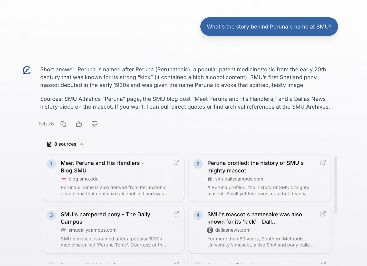 Chat with cited sources